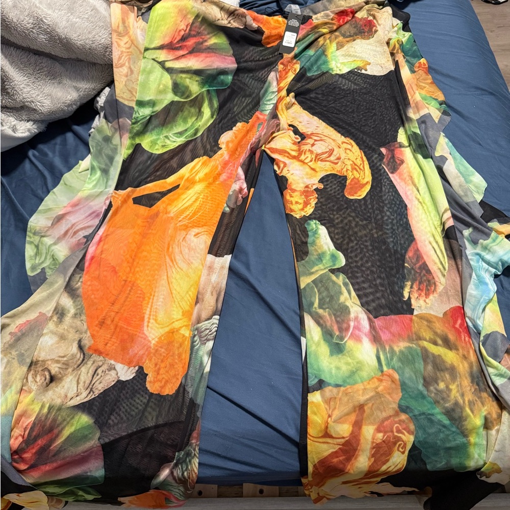 Fashion Nova Multicolor Swim Coverup Pants